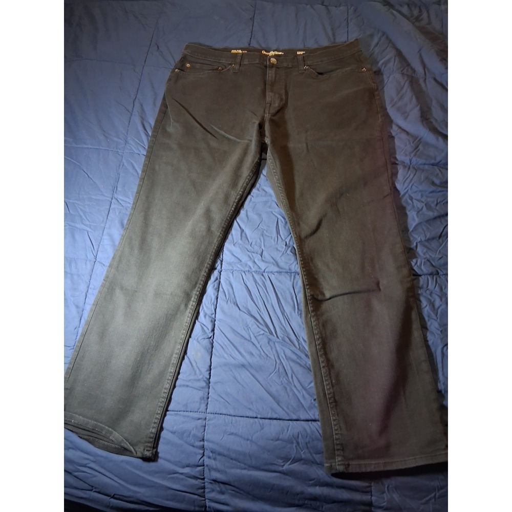 Goodfellow & Co‎ Total Flex Black Straight Jeans 38x32 Dark Wash